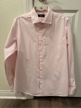 Cavalli Class Men's Pale Pink Classic Dress Shirt
